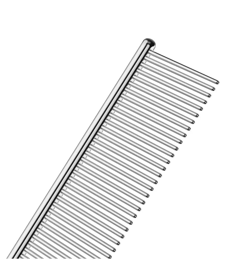 Andis 7-1/2" Steel Comb | Professional Pet Grooming Comb | Stainless Steel Detangling & Finishing Comb for Dogs & Cats
