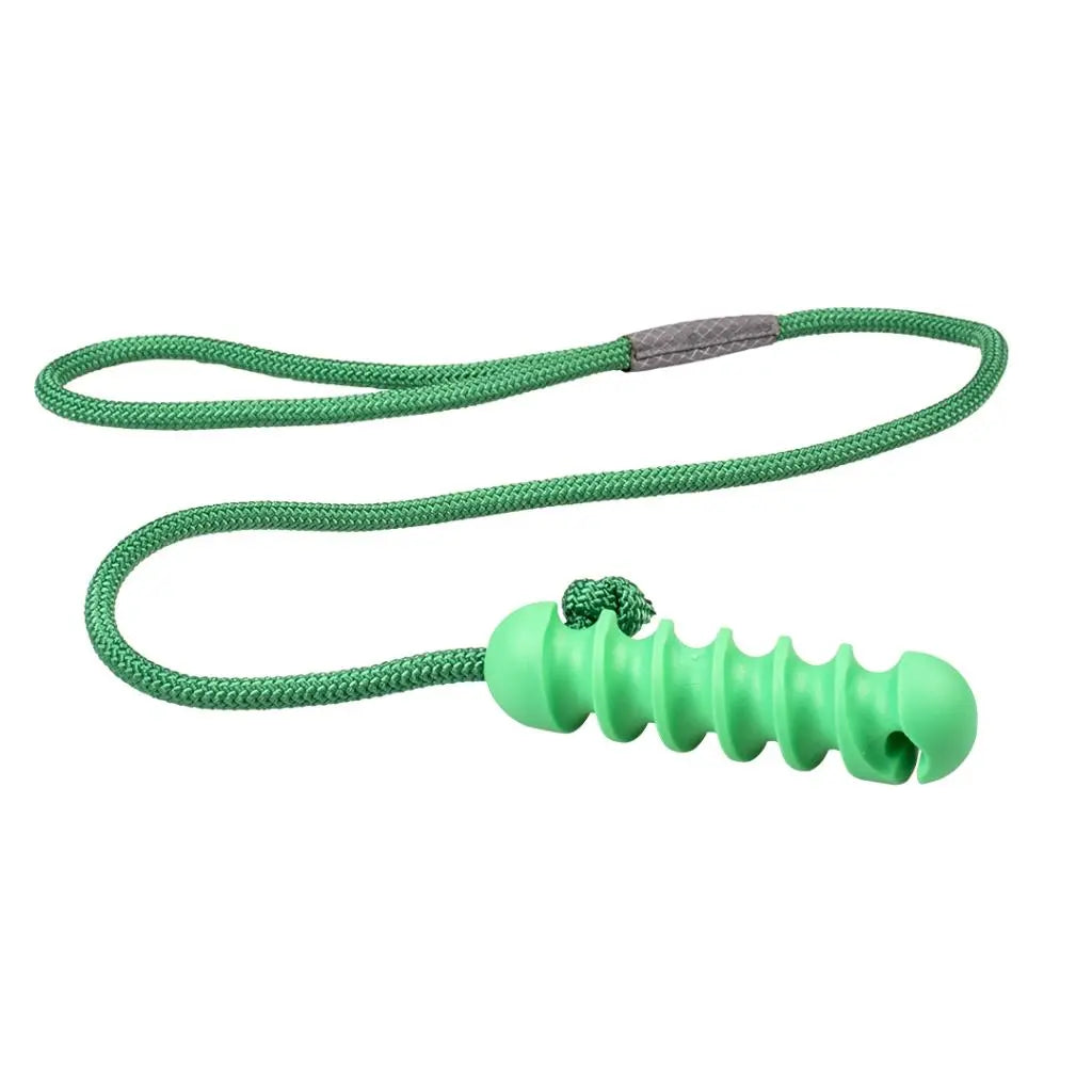 Duvo+ Swing 'N Chew Stick Green Small | Compact 2-in-1 Dental Dog Toy