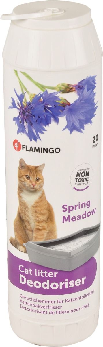 Flamingo Spring Meadow Cat Litter Deodoriser | Fresh Scent Spray for Litter Boxes