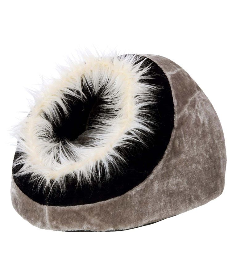 Flamingo Cuddle Cave Cat Bed | Cozy Enclosed Cat Cave with Removable Cushion