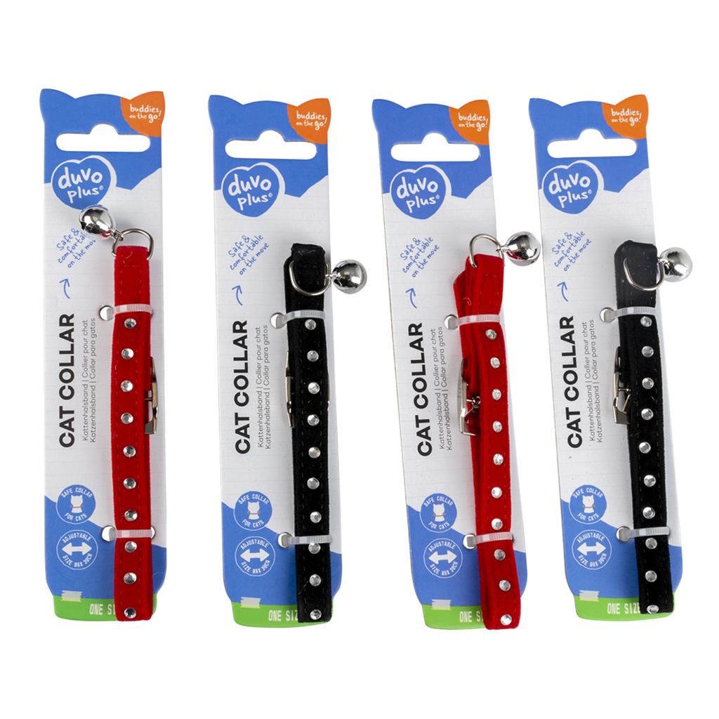 Duvo+ Cat Collar Diamonds-Mixed Colors | Diamond Pattern with Safety Breakaway Buckle 20 - 30cm