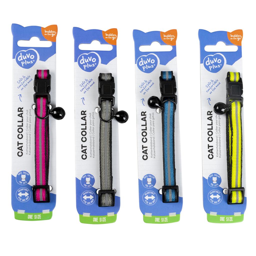 Duvo+ Cat Collar Reflective Duo-Mixed Colors | Safety Collar with Dual Reflective Strips 20 - 30cm