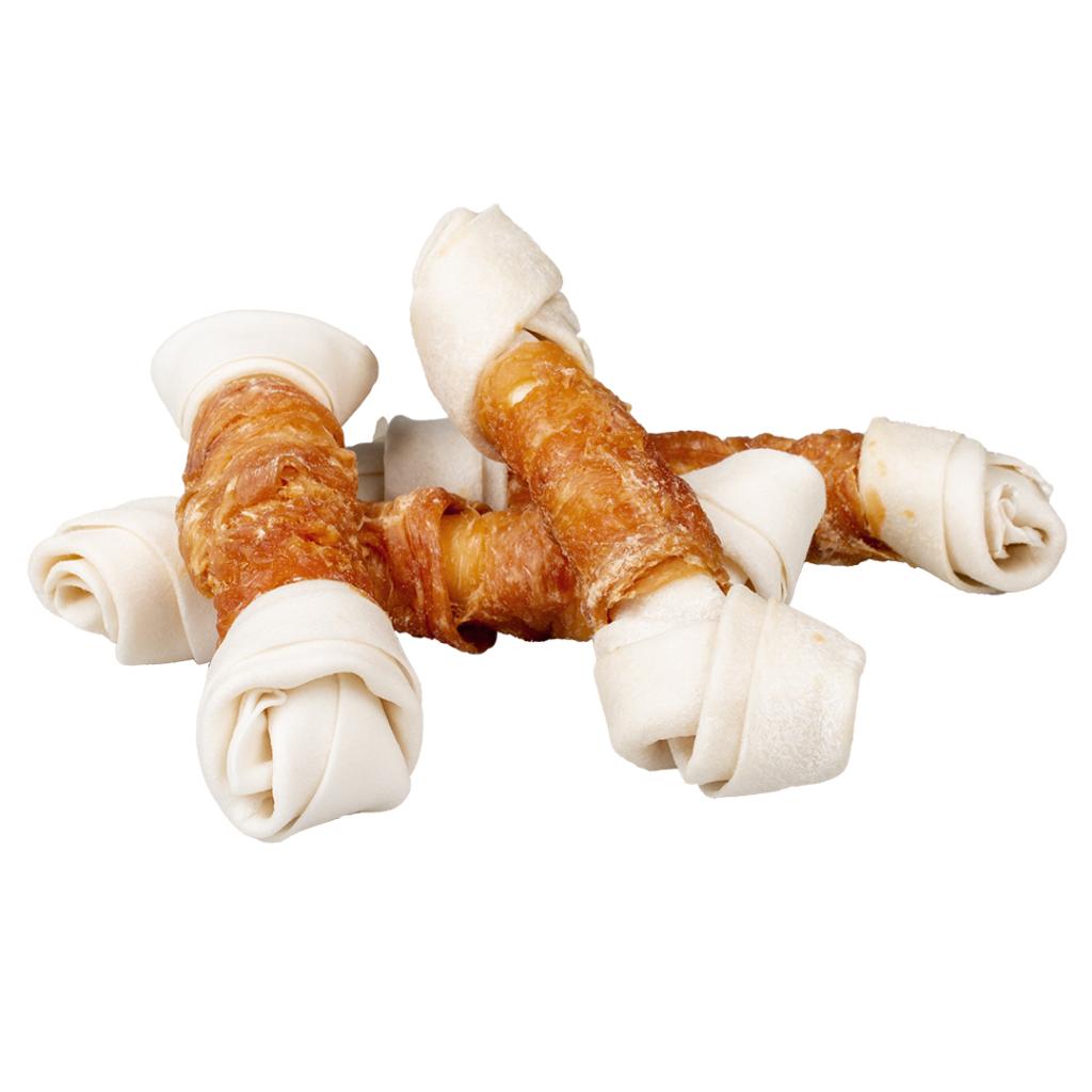 Duvo+ Chicken & Rawhide Small Bones 1000g | Natural Dog Chews (13 Pieces)