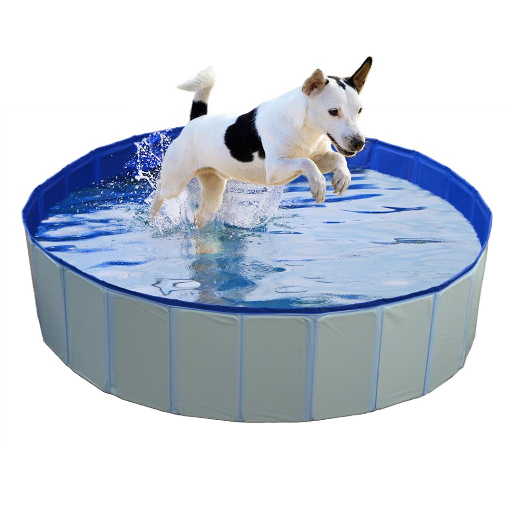Duvo+ Dog Pool Blue | Foldable Pet Pool for Cooling & Fun