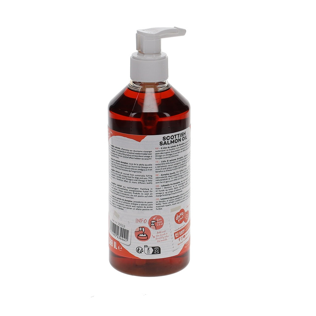 Duvo+ Scottish Salmon Oil for Cats & Dogs 500ml | Omega-3 Supplement for Skin & Coat
