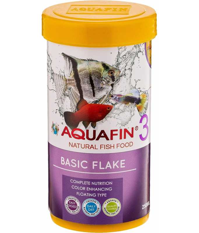 KW Zone Aquafin Basic Flake | Complete Daily Flake Fish Food | Premium Nutrition for Tropical Aquarium Fish