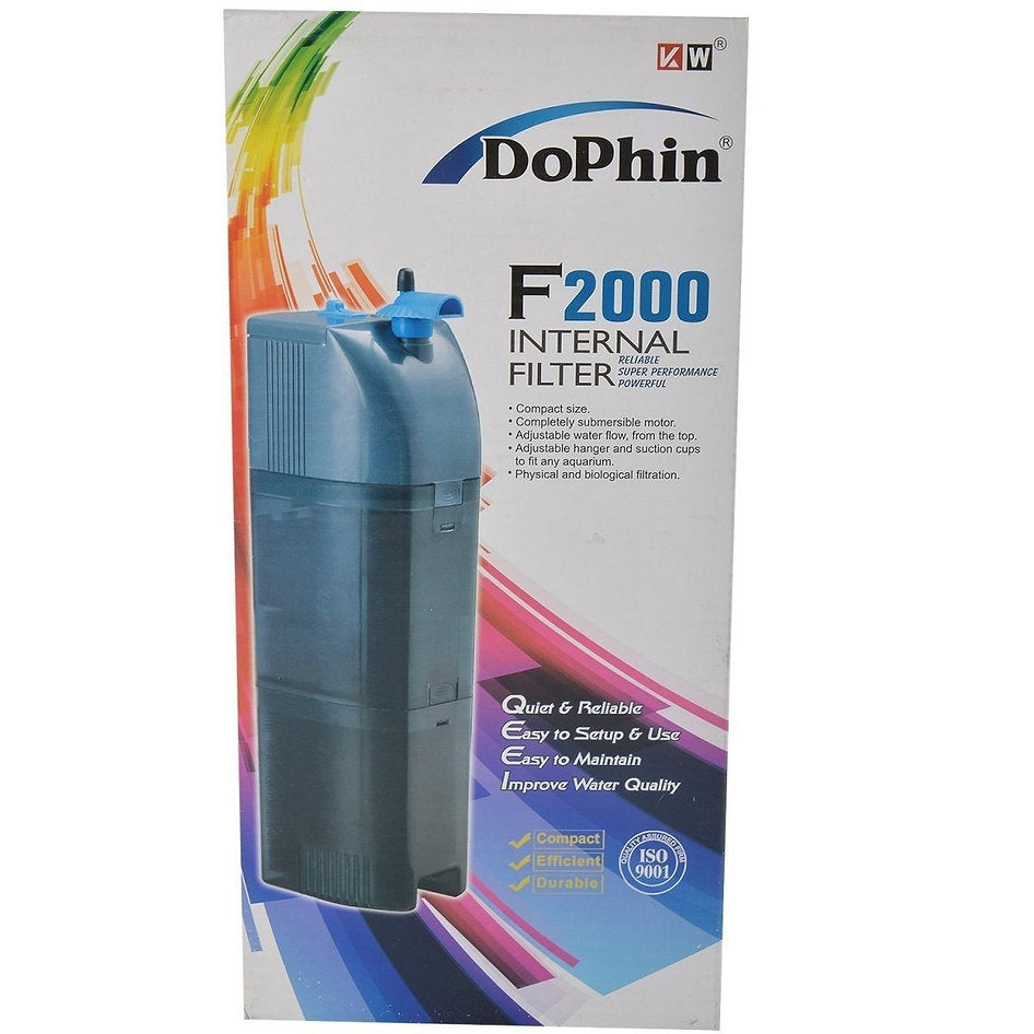 KW Zone DoPhin Internal Filter FDF2000 | 850L/H Aquarium Filter Pump | Powerful Internal Water Filtration System