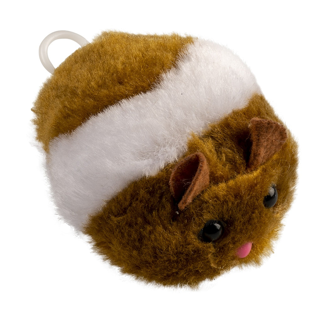 Duvo+ Shaking Berry Mouse Brown/White | Vibrating Cat Toy