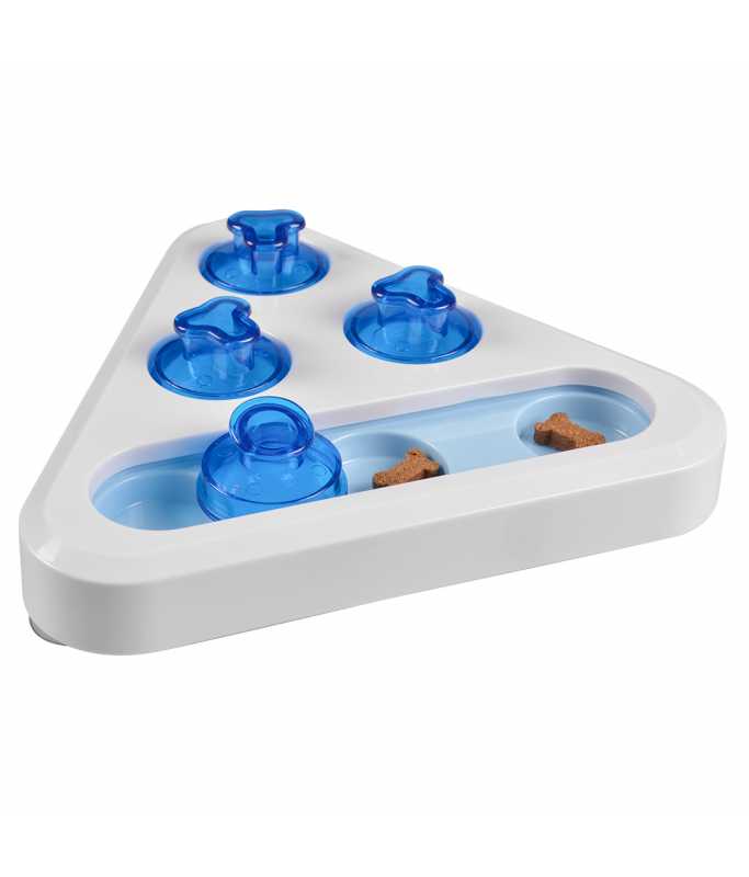 Duvo+ Seek 'n Snack Puzzle Triangle | Interactive Pet Puzzle Feeder
