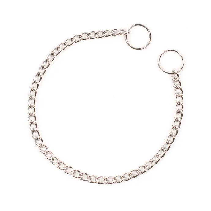 Duvo+ Slip Collar 1 Row Chromed 50cm | Single Chain Training Collar for Dogs