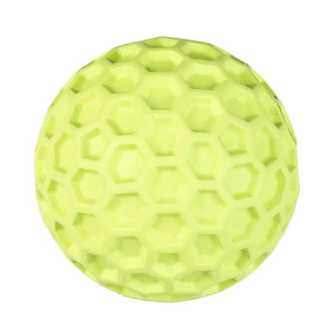 Duvo+ Rubber Hexagon Ball Dispenser Green | Treat-Dispensing Dental Ball 7.5cm