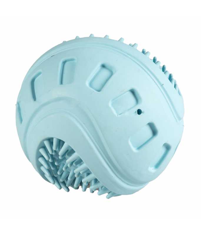 Duvo+ Giggle Ribble Ball Blue | Squeaky Rubber Dog Toy 8.5cm