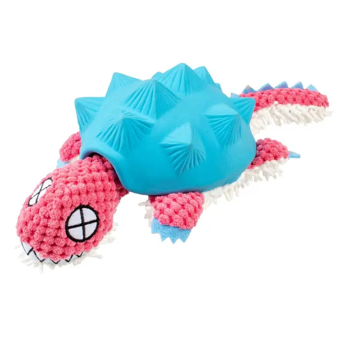 Duvo+ Plush & Latex Armadillo Blue/Pink | Squeaky Dog Toy