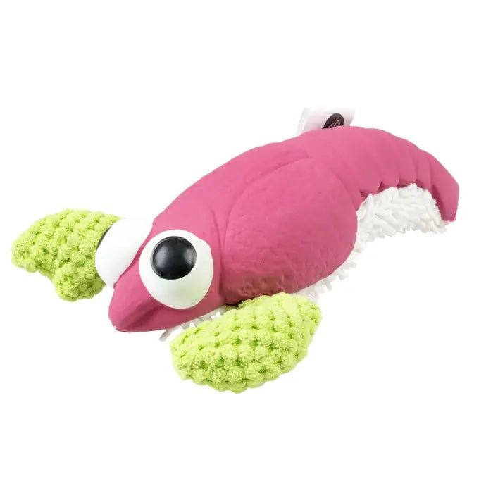 Duvo+ Plush & Latex Lobster Purple/Green | Squeaky Crustacean Dog Toy