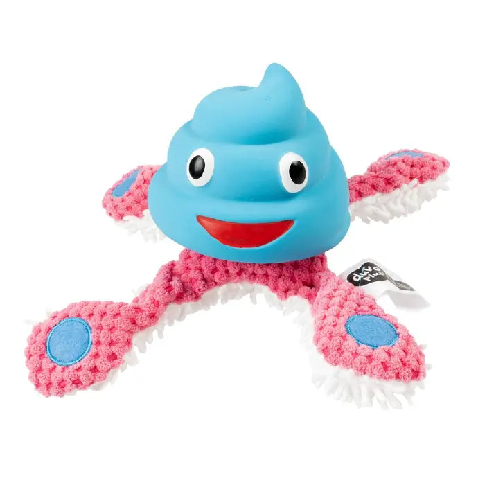 Duvo+ Plush & Latex Octopus Blue/Pink | Squeaky Dog Toy