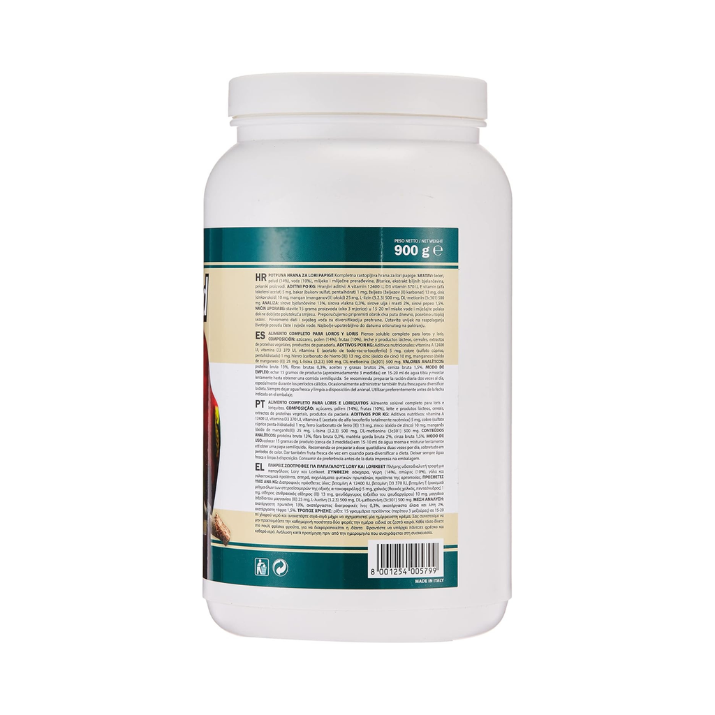 Padovan Loryfood 900g | Complete Soluble Food for Lorikeets & Lories