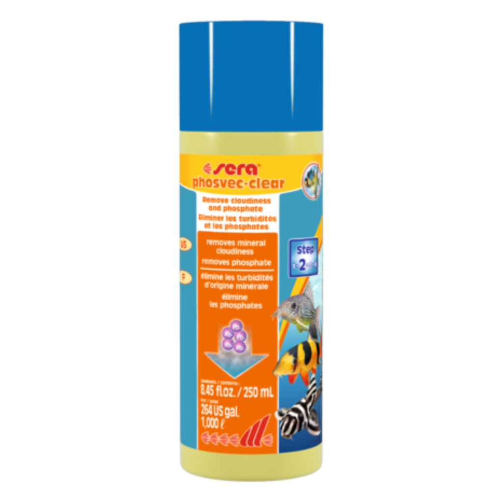 Sera Phosvec Clear | Phosphate Remover & Water Clarifier for Aquariums | 250ml