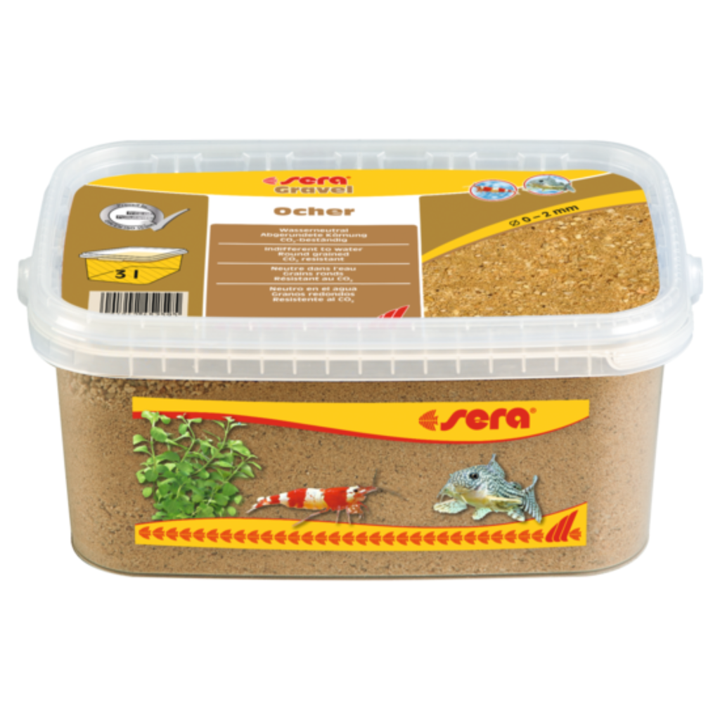 Sera Gravel Ocher 3L | Natural 0-2mm Gravel for Fresh & Saltwater Aquariums