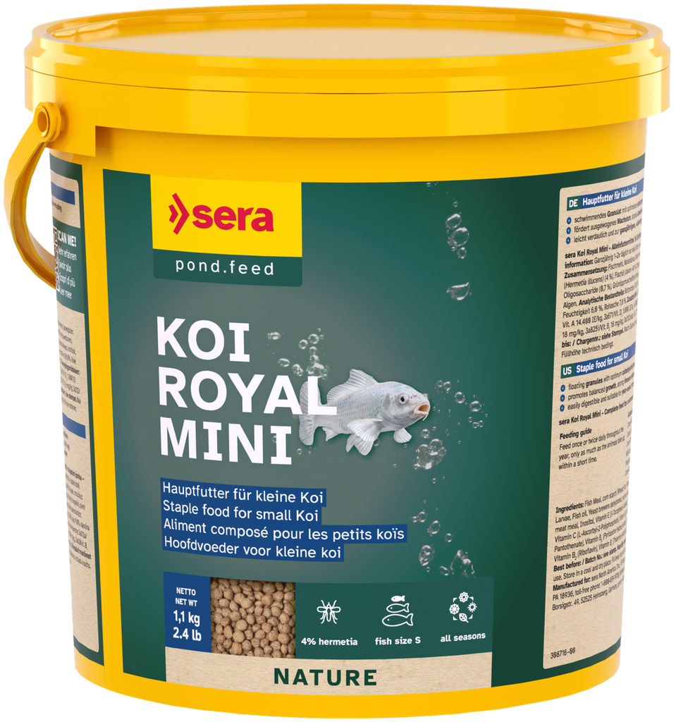 Sera Koi Royal Nature Mini | Premium Koi Food for Small Koi | 3.8L