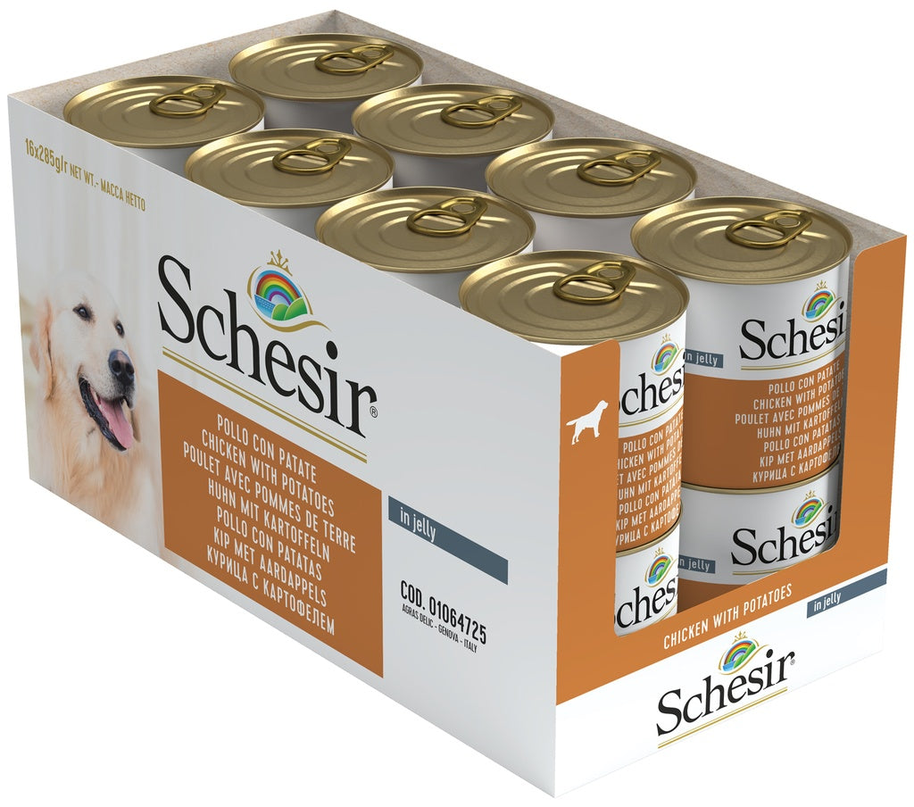 Schesir Dog Wet Food Chicken with Potatoes | Adult Dog | In Jelly | Complementary | 285g