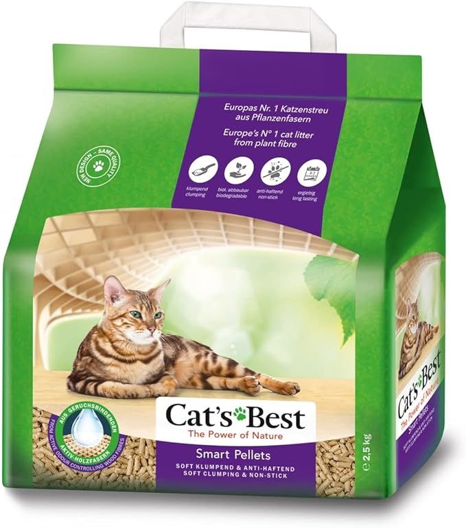 Cat’s Best Smart Pellets Cat Litter | Natural Clumping Cat Litter | Low Tracking Pellets