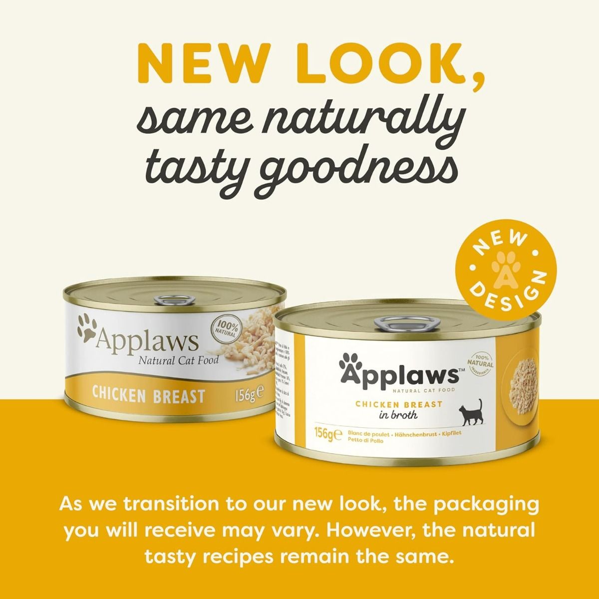Applaws Natural Cat Food with Chicken Breast in Broth | 100% Natural | 156g