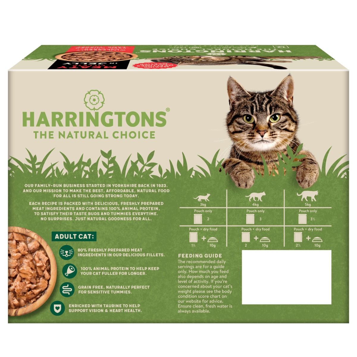 Harringtons Meaty Selection in Jelly Wet Cat Food | 80% Freshly Prepared Meat | Grain Free | Complete Adult | 12x85g