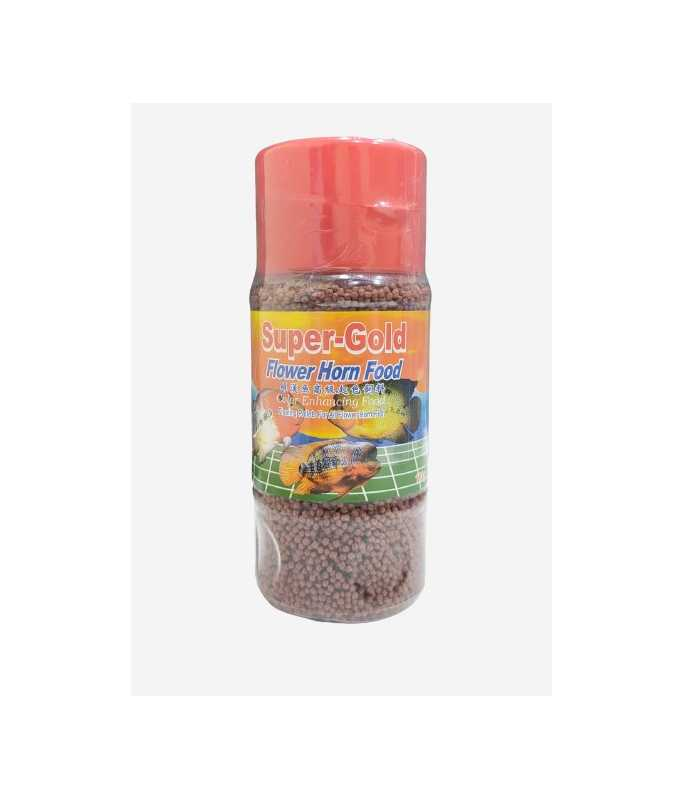 KW Zone Atlas Lohan Super-Gold Flower Horn Floating Pellet Fish Food | 100g | High-Protein Color Enhancing Formula