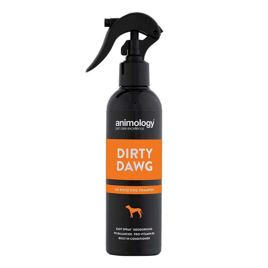 Animology Dirty Dawg No Rinse Dog Shampoo 250ml | Waterless Dog Shampoo | Quick Coat Cleaning & Freshening