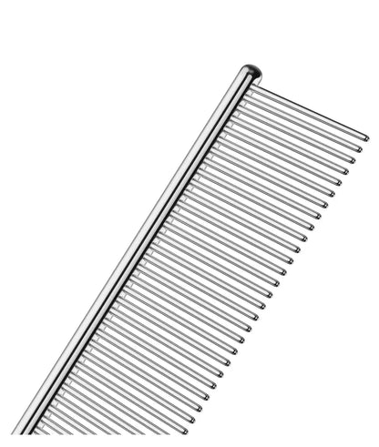 Andis 7-1/2" Steel Comb | Professional Pet Grooming Comb | Stainless Steel Detangling & Finishing Comb for Dogs & Cats