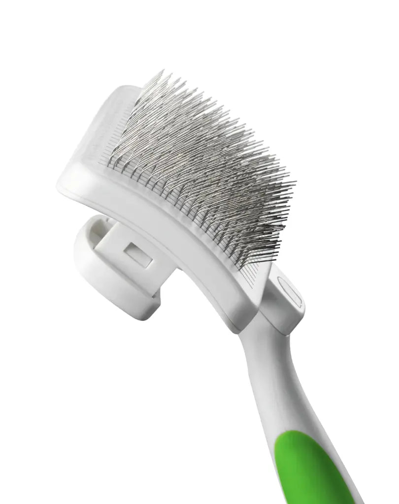 Andis Self-Cleaning Slicker Brush | Professional Dog & Cat Grooming Brush | Removes Loose Hair, Mats & Tangles