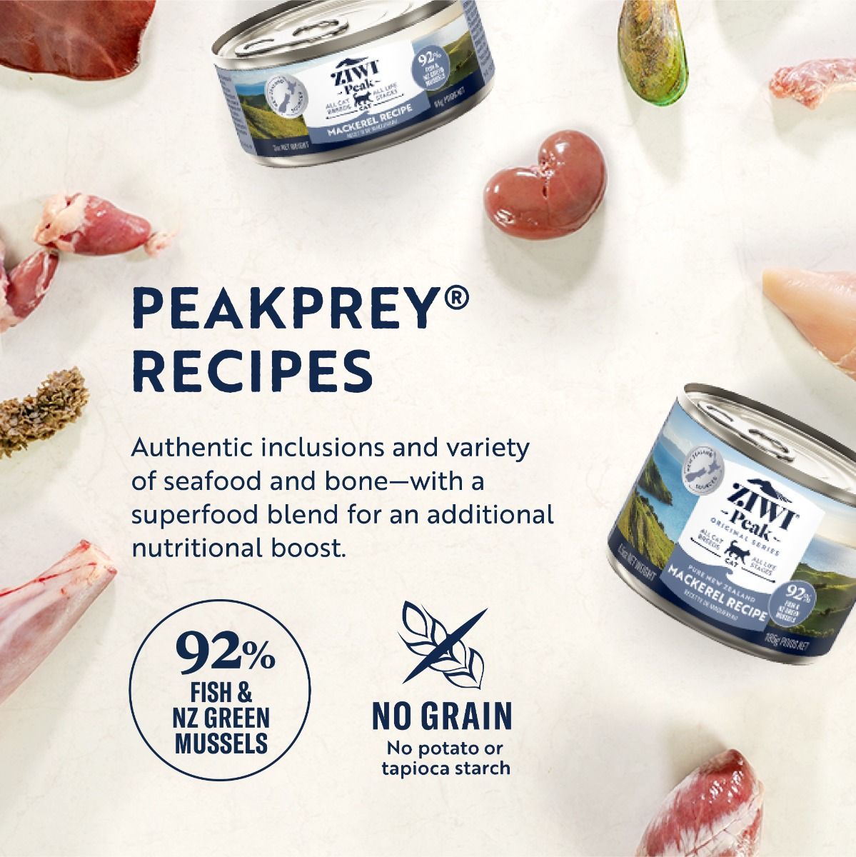 ZIWI Peak Mackerel Recipe Wet Cat Food 185g