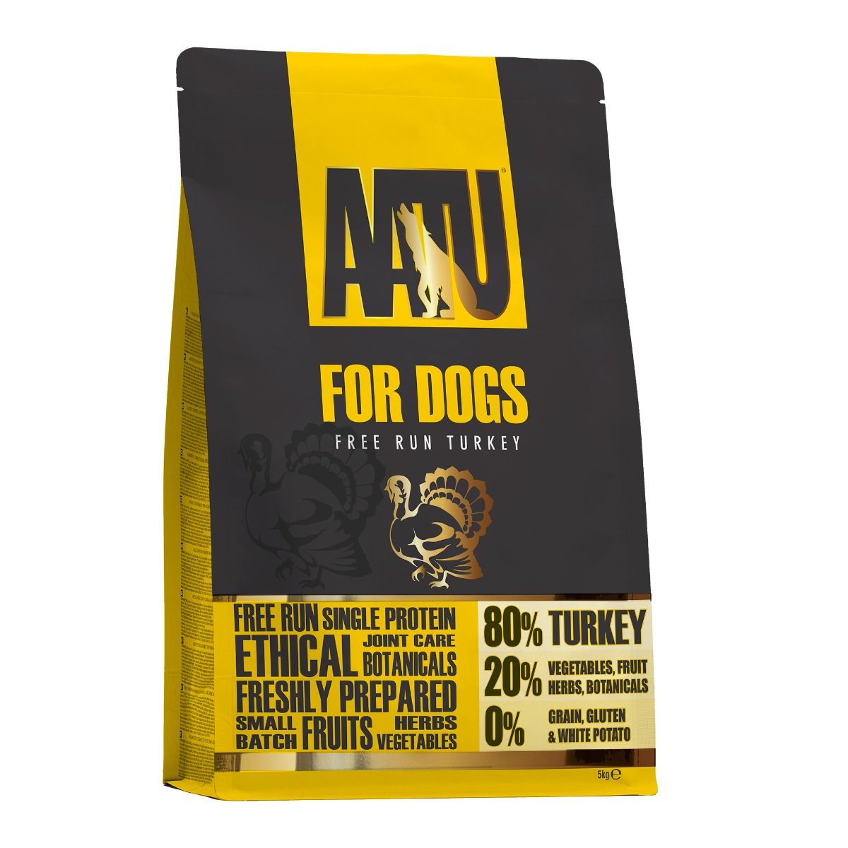 AATU Free Run Turkey Dry Dog Food | 80% Turkey | Single Protein | Grain-Free | 1.5kg-5kg