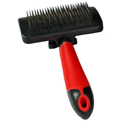 Flamingo Easy Clean Slicker Dog Brush | Self-Cleaning Grooming Brush for Dogs