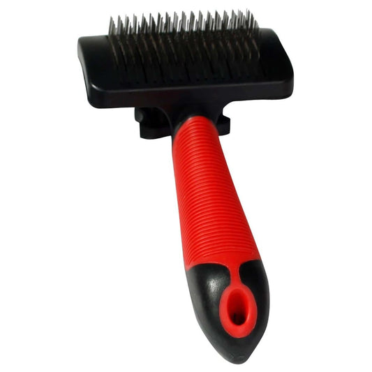 Flamingo Easy Clean Slicker Dog Brush | Self-Cleaning Grooming Brush for Dogs