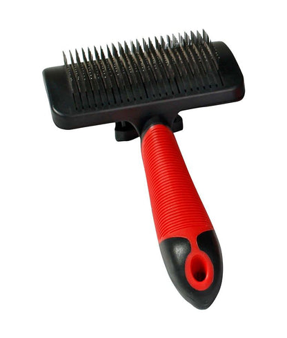 Flamingo Easy Clean Slicker Dog Brush | Self-Cleaning Grooming Brush for Dogs