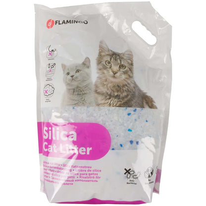 Flamingo Silica Medium Grains Cat Litter | Unscented, Dust-Free Crystal Litter (2.25kg-7kg)