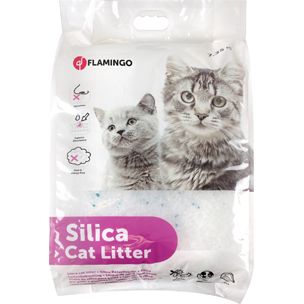 Flamingo Silica Medium Grains Cat Litter | Unscented, Dust-Free Crystal Litter (2.25kg-7kg)