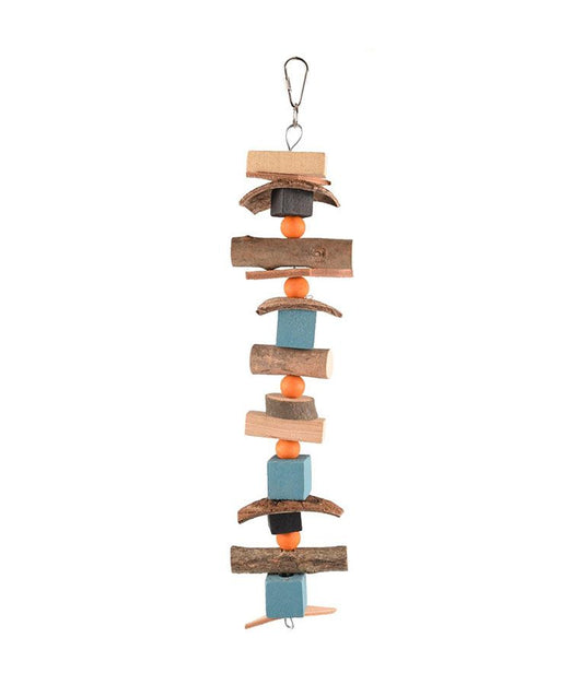Flamingo Sina Coco Bird Toy | Natural Coconut Bird Toy with Hanging Ropes
