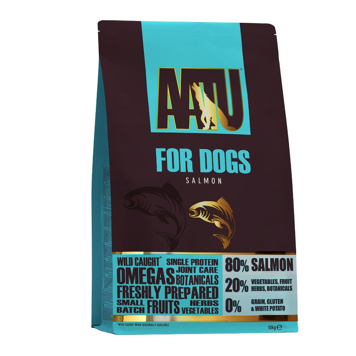 AATU Free Run Salmon Dry Dog Food | 80% Salmon | Joint Care | Grain-Free | 1.5kg-10kg
