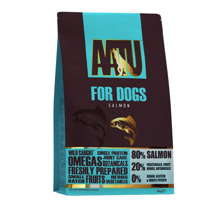 AATU Free Run Salmon Dry Dog Food | 80% Salmon | Joint Care | Grain-Free | 1.5kg-10kg