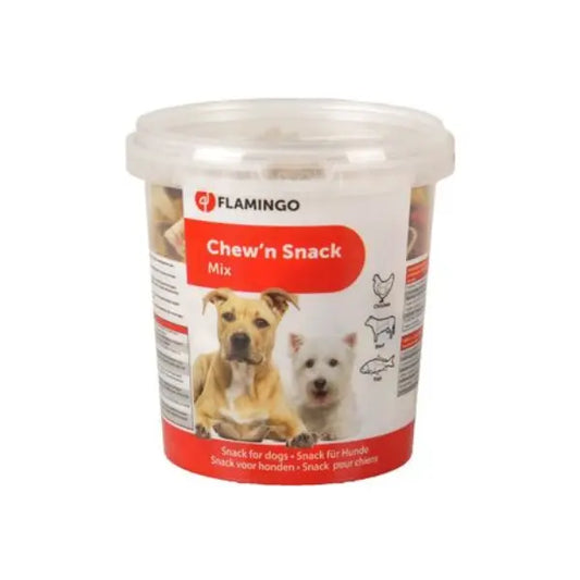 Flamingo Chew'n Snack Training Mix Bones Dog Treats 500g | Variety Pack Dog Biscuits