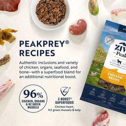 ZIWI Peak Air-Dried Chicken Recipe Dry Dog Food (1kg/2.5kg/4kg)