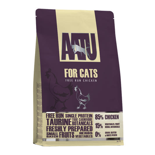 AATU Free Run Chicken Dry Cat Food | 85% Chicken | Single Protein | Grain-Free | 3kg