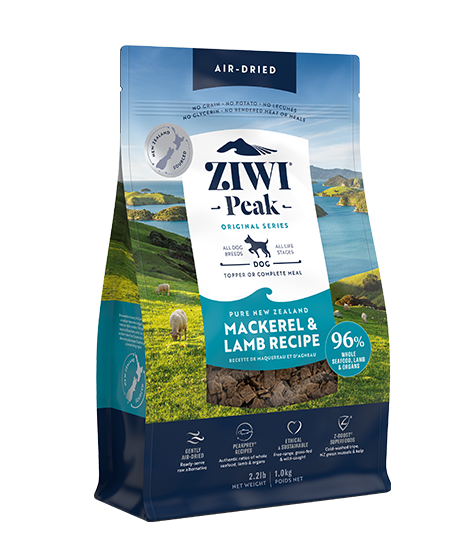 ZIWI Peak Air-Dried Mackerel & Lamb Recipe Dry Dog Food (1kg/2.5kg/4kg)