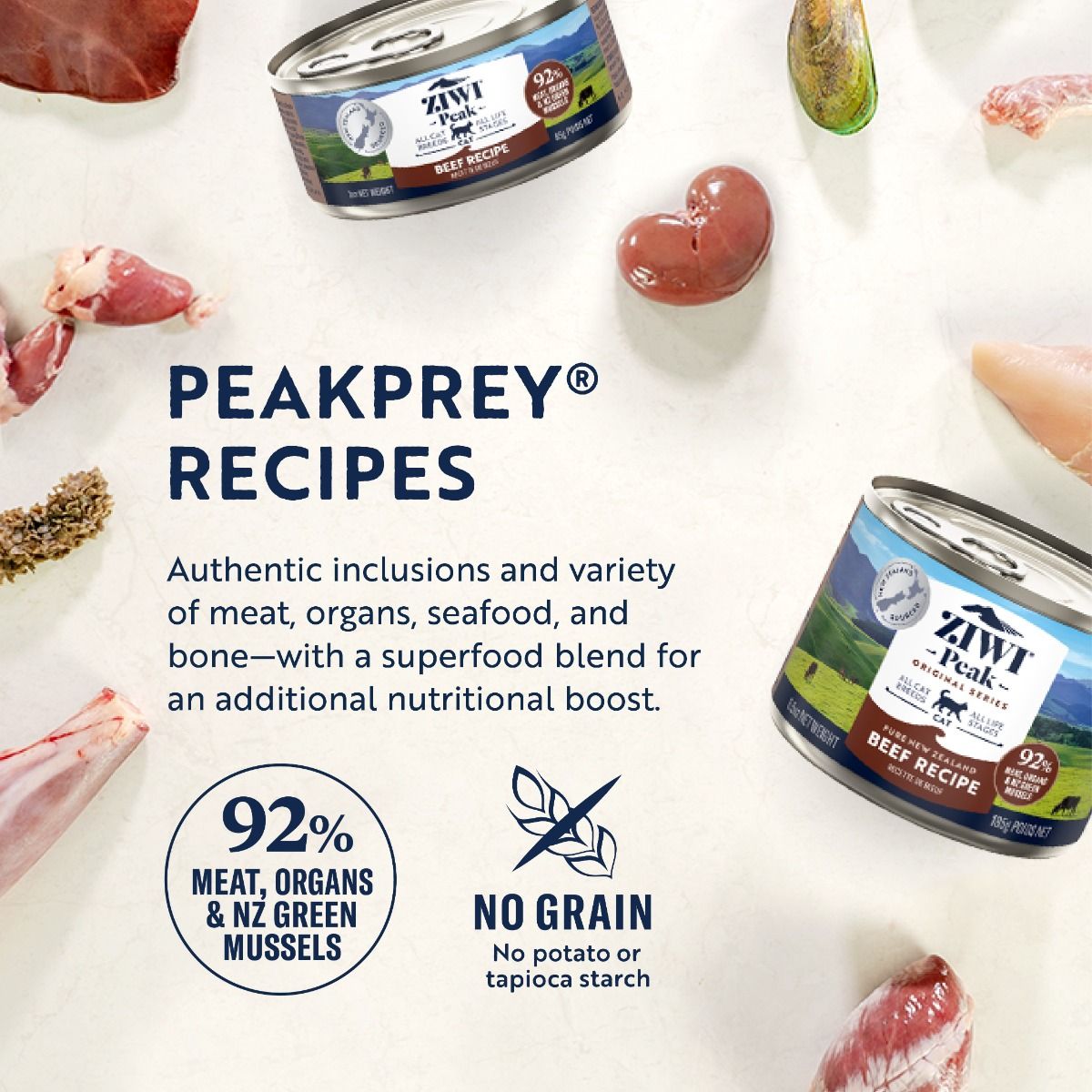 ZIWI Peak Beef Recipe Wet Cat Food 85g