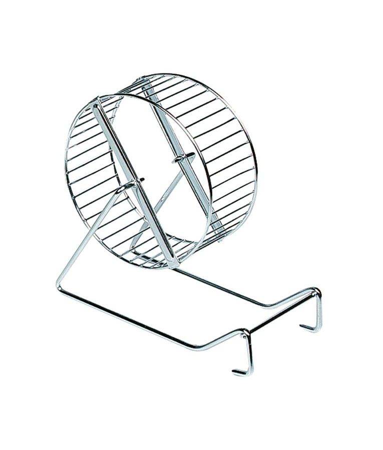Flamingo Run Fun Wheel Metal Mouse Toy | Durable Silent Exercise Wheel for Mice & Small Rodents