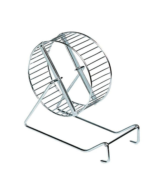 Flamingo Run Fun Wheel Metal Mouse Toy | Durable Silent Exercise Wheel for Mice & Small Rodents