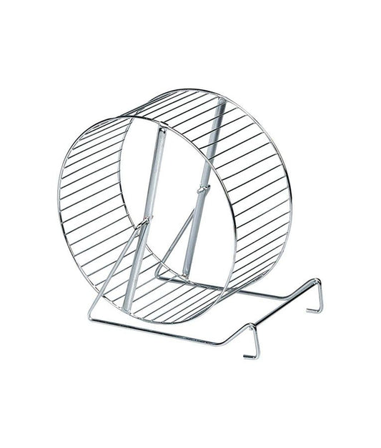 Flamingo Metal Wheel Squirrel Toy | Large Silent Exercise Wheel for Squirrels, Chinchillas & Rodents