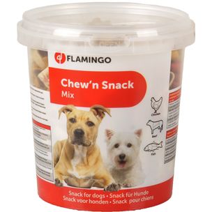 Flamingo Chew'n Snack Training Mix Bones Dog Treats 500g | Variety Pack Dog Biscuits